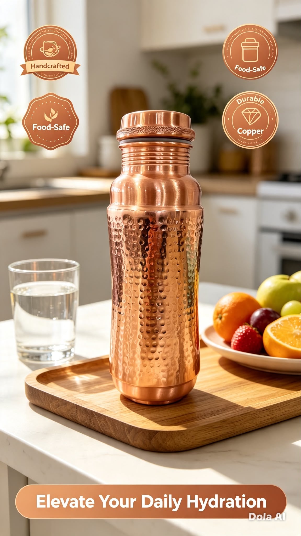 Pure Copper Water Bottle - Jumbo