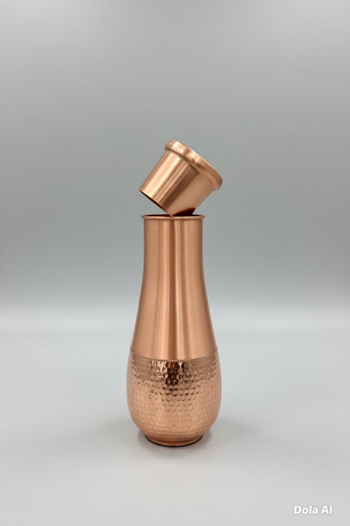 Pure Copper Handmade Bedside Carafe with Cup